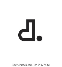 Logo letter D lowercase with blank background