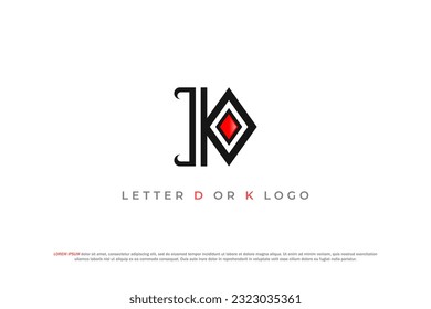 logo letter d luxury ruby template