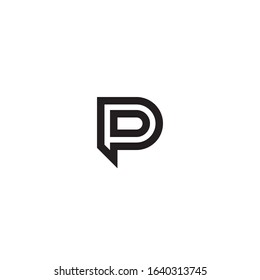 P Letter Font Line Marketing Logo Stock Vector (royalty Free) 719416618 