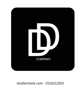 Logo letter D, Simple black