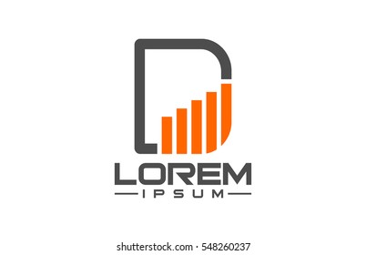 logo letter d statistic bar growing up