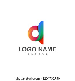 logo letter d, logo with a three-dimensional display,3d icon