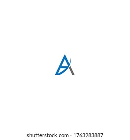 A logo letter design concept in black and blue color