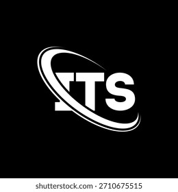 Logo de ITS. Carta ITS. Diseño del logotipo de la carta ITS. Logotipo de ITS con el círculo y el monograma en mayúsculas. ITS-tipografía para tecnología, negocio y marca inmobiliaria.
