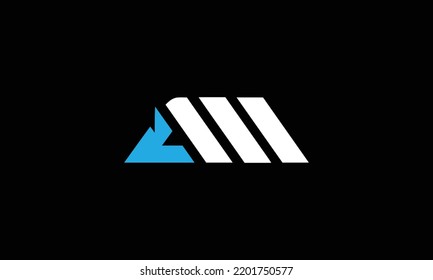 AM logo letter design on luxury background. MA logo monogram initials letter concept. AM icon logo design. MA elegant and Professional letter icon design on black background. AM MA