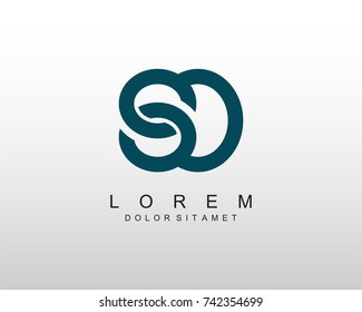 SO Logo Letter Design Template Element