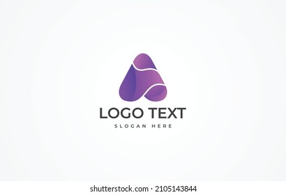 A Logo,  Letter Logo Design Vector Illustration Modern Monogram icon.