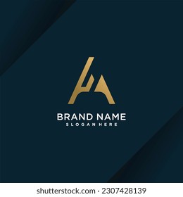 Letra con logotipo Un vector de diseño con un concepto de estilo creativo moderno