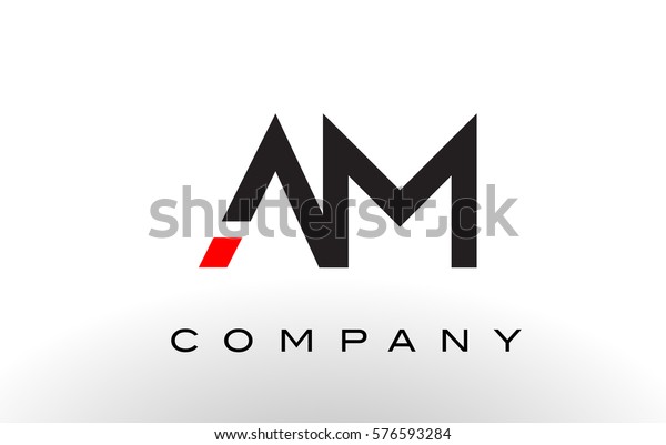 Logo Letter Design Vector Red Black Stock Vector (Royalty Free) 576593284