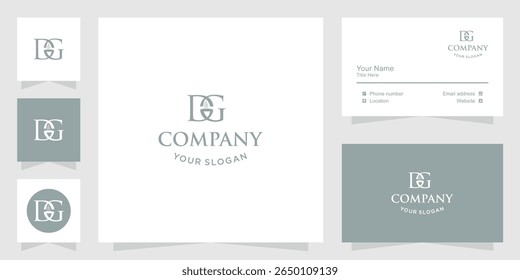 Logo letter dg with coffee cup design in the middle. Logo for cafe and bar