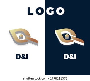 Logo letter D&I for bussines and law