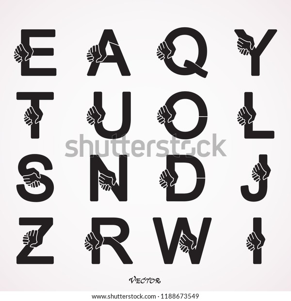 Logo Letter E Q Y T Stock Vector Royalty Free