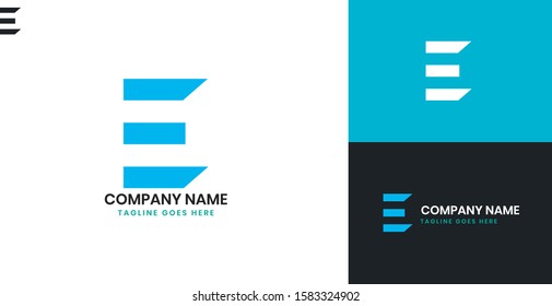 Logo letter E - All elements on this template are editable with vector software.