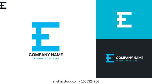 Logo letter E - All elements on this template are editable with vector software.