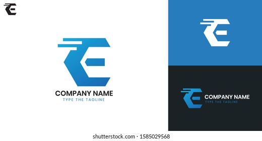 Logo letter E - All elements on this template are editable with vector software.