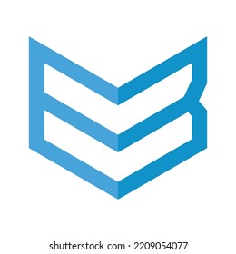 Logo-Buchstaben E und B. Abstraktes Logo-Design EB