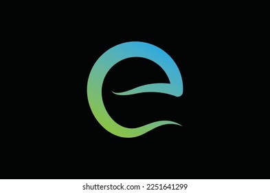 Logo Letter E Design Simple unique 