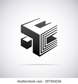 Logo for letter E. Design template