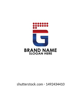 logo letter e and g modern vector design