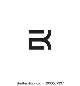 logo letter e k simple abstract font