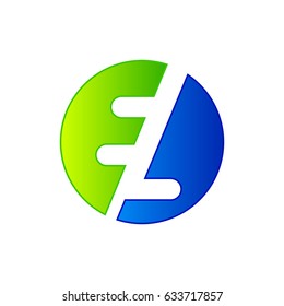 Logo letter E with L