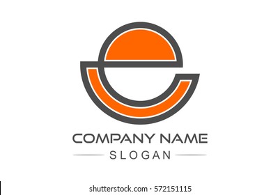 logo letter e line