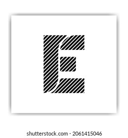 Logo letter E with line design