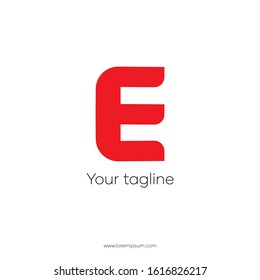 Logo letter E line logo, icon, symbol