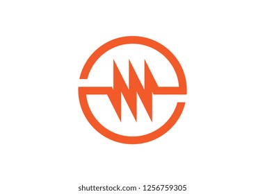 logo letter e monochrome electricity