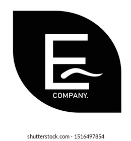 logo letter E, simple black and white