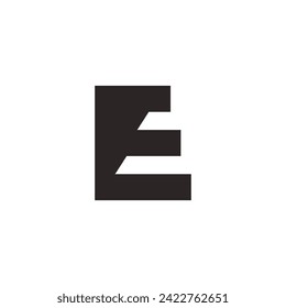 Elemento de plantilla de diseño de escalera E de letra de logotipo