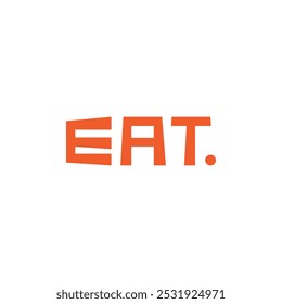 Logo letter Eat unique design with blank background