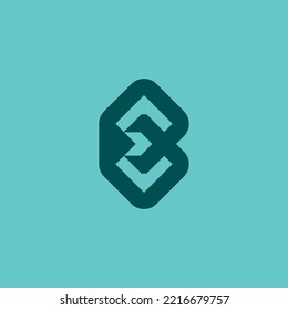 logo letter EB or BE. logo combination between the letters B and E. suitable for technology businesses. simple BE EB monogram.
