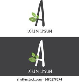 Logo letter A for eco company 