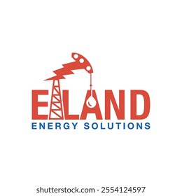 logo letter Eiland energy oil and gas solutions vector