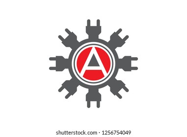 logo letter a electricity