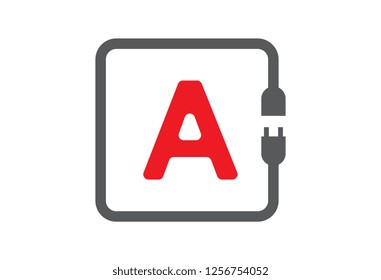 logo letter a electricity