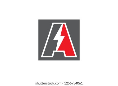 logo letter a electricity