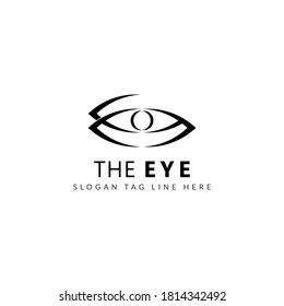 Logo letter eye flat, minimalis, modern, monogram vector illustration
