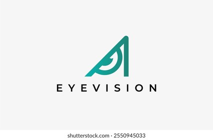 Logo-Buchstabe A und Augenblick. Digital, visuell mit modernem und minimalistischem Konzept. Bearbeitbare Datei.