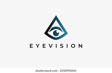 Letra de logotipo A e visão ocular. Digital, visual com conceito moderno e minimalista. Arquivo editável.