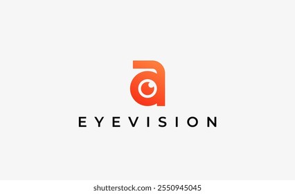 Logo-Buchstabe A und Augenblick. Digital, visuell mit modernem und minimalistischem Konzept. Bearbeitbare Datei.