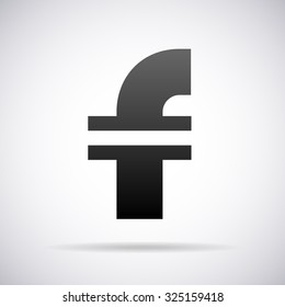 Logo or letter F.