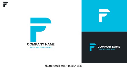 Logo letter F - All elements on this template are editable with vector software.