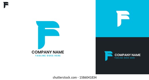 Logo letter F - All elements on this template are editable with vector software.