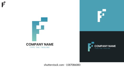 Logo Letter F - All elements on this template are editable with vector software.