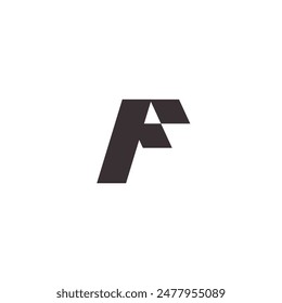 Logo letter F capital design with blank background