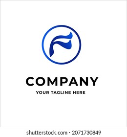 Logo Letter F With Circle Gradient Style Recommended For Your Brand , Company And All Bussines