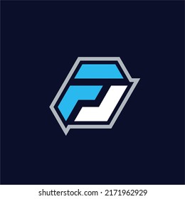 Logo Letter F Fj logo letter monogram modern logo vector image