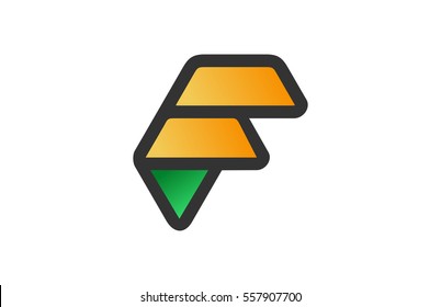 logo letter f geometric polygon